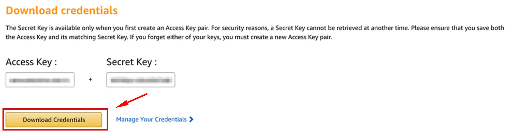 Download Credentials