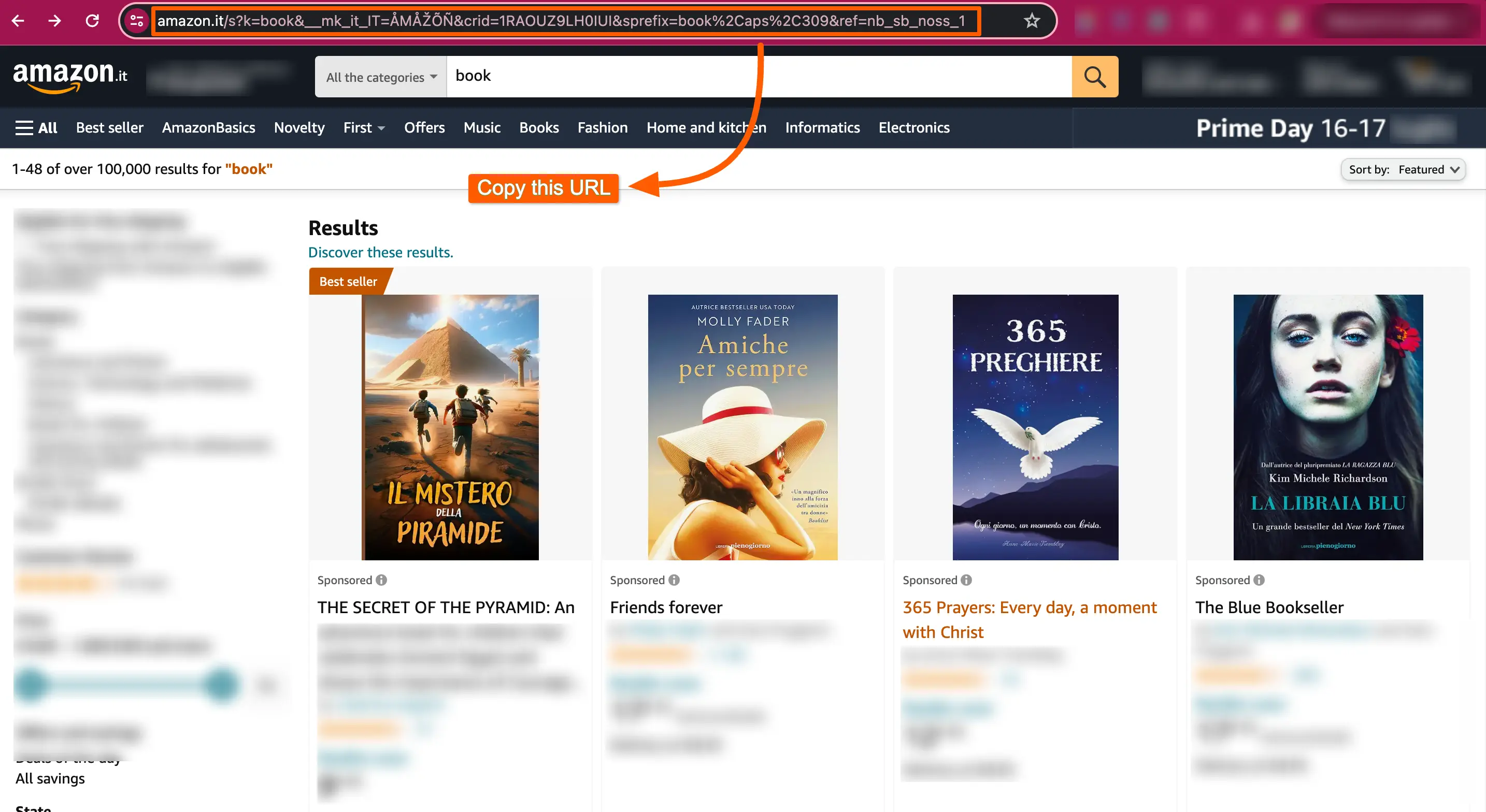 Get the Amazon Products link